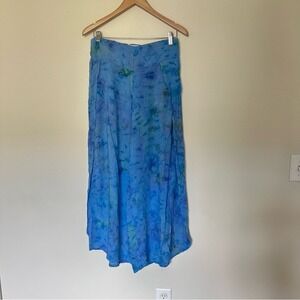 Bohemian Fairy Tie Dye Hippie Flowy Open Leg Festival Culottes Pants Womens M